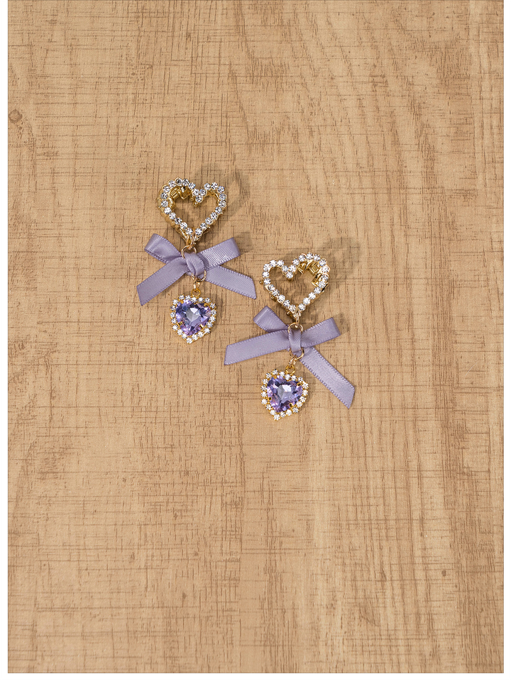 Jirai Kei Headdress Heart-shaped Rhinestone Hair Clip 35294:507912 35294:507912