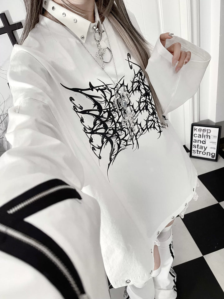 Subculture Long-Sleeved T-shirt, Tie-dye Style Available 44562:816043