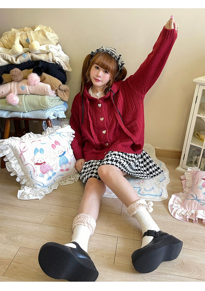 Kawaii Oversized Cardigan Sweater Coat Multicolor 22652:345802