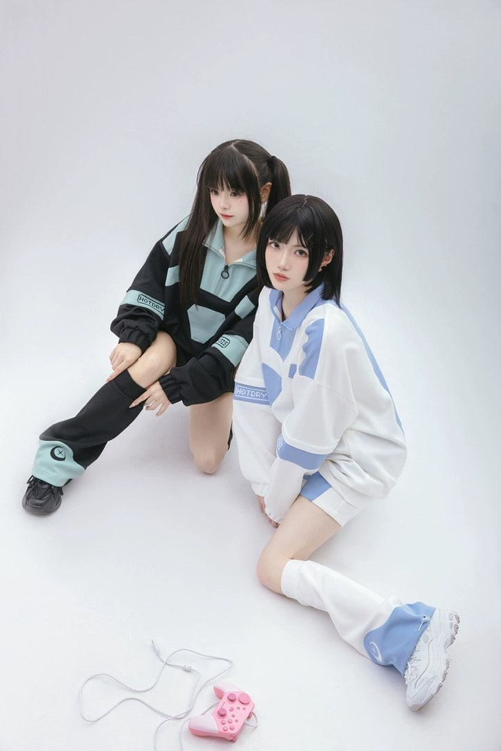 Tenshi Kaiwai Removable Sleeve Sweatshirt and Shorts Multicolor 29166:356898