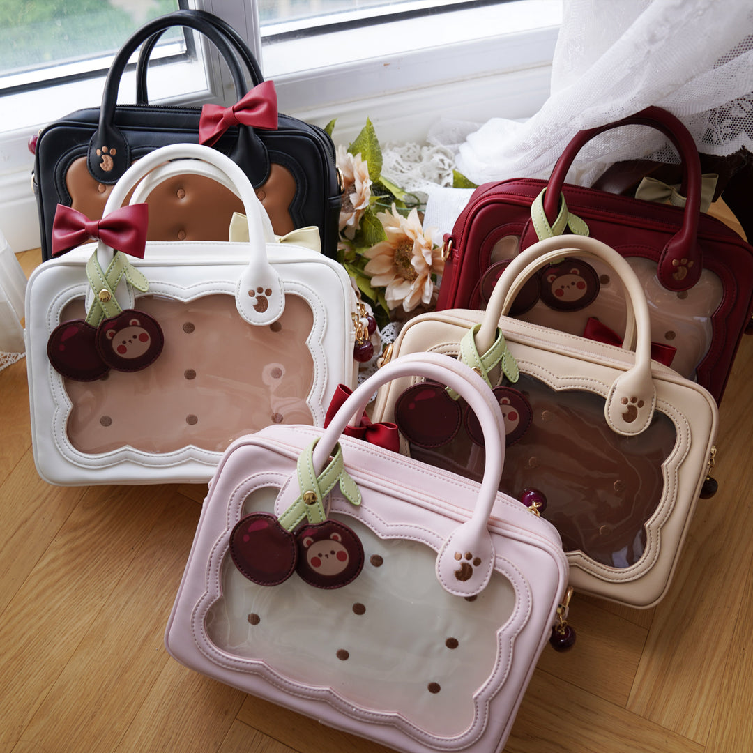 Kawaii Ita Bag Bow Bag Cherry Bear Cookie Crossbody Bag 21908:331428