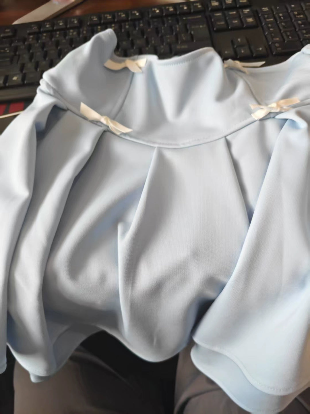 Jirai Kei Skirt Double Layer Puff Skirt with Bow (L M S) 36770:799627