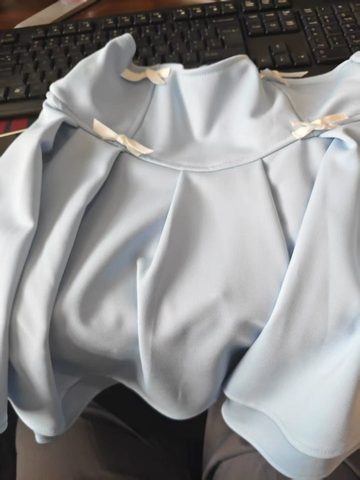 Jirai Kei Skirt Double Layer Puff Skirt with Bow (L M S) 36770:799627