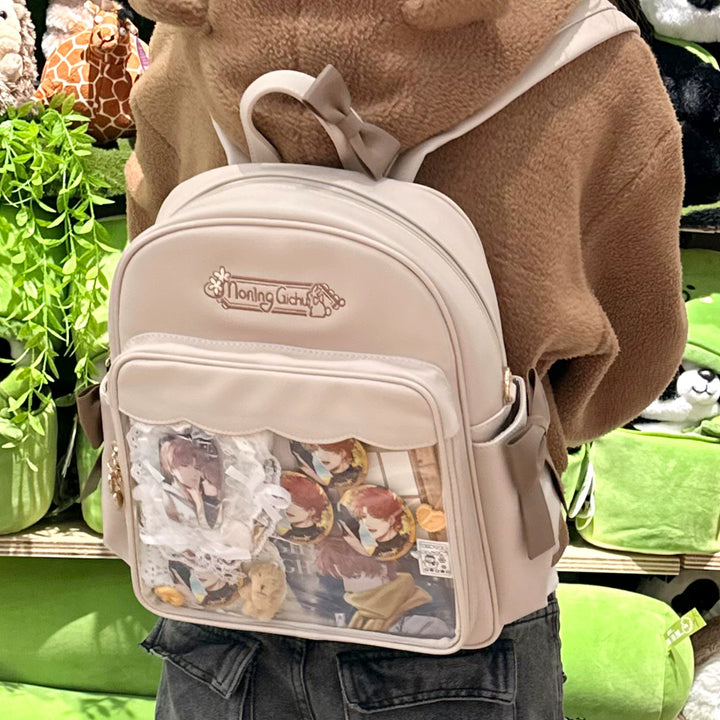 Kawaii Ita Bag Cute Large Capacity Backpack (Khaki Pink) 33786:485364