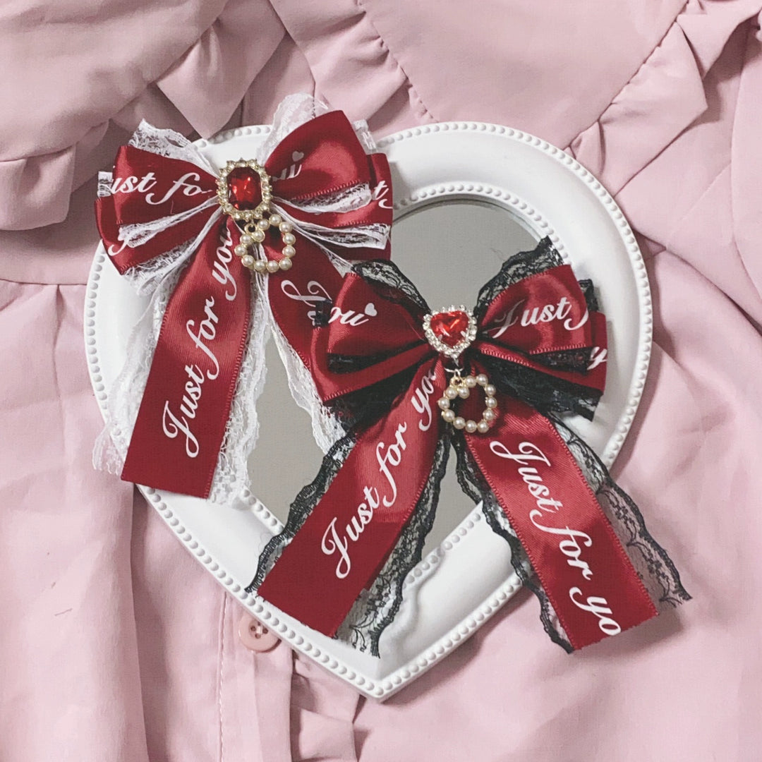 Jirai Kei Hair Clip Ryousangata Ribbon Bow Cute Hair Accessory 29322:355614 29322:355614