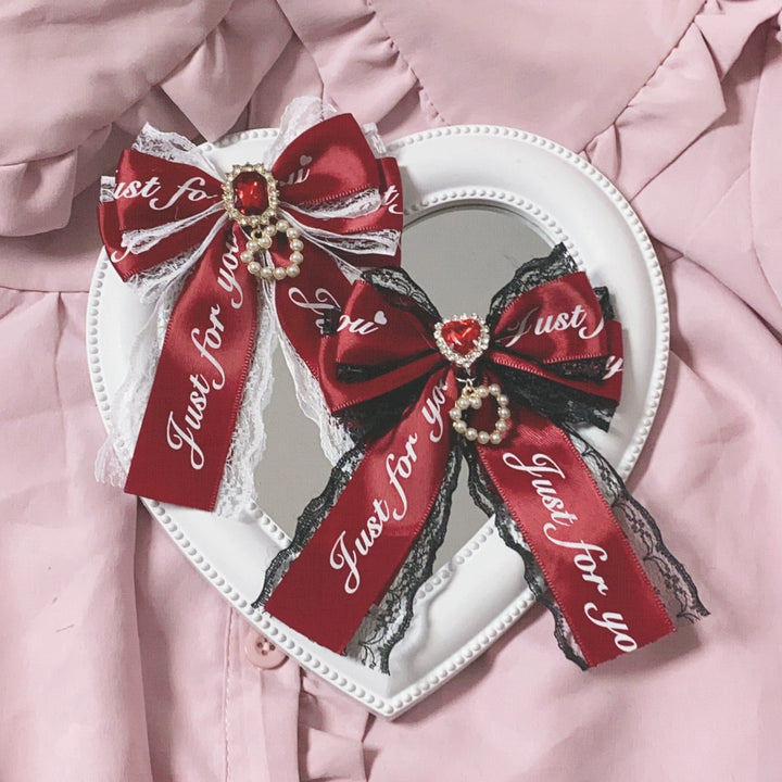 Jirai Kei Hair Clip Ryousangata Ribbon Bow Cute Hair Accessory 29322:355614 29322:355614