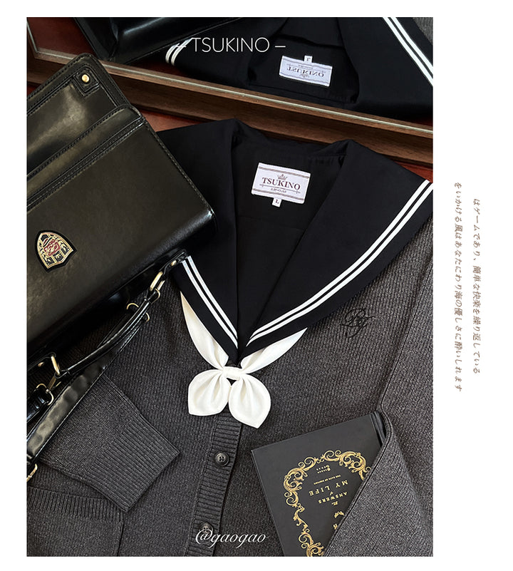 JK Uniform V-Neck Cardigan for Kansai-Collar Style Multicolor 42668:748721