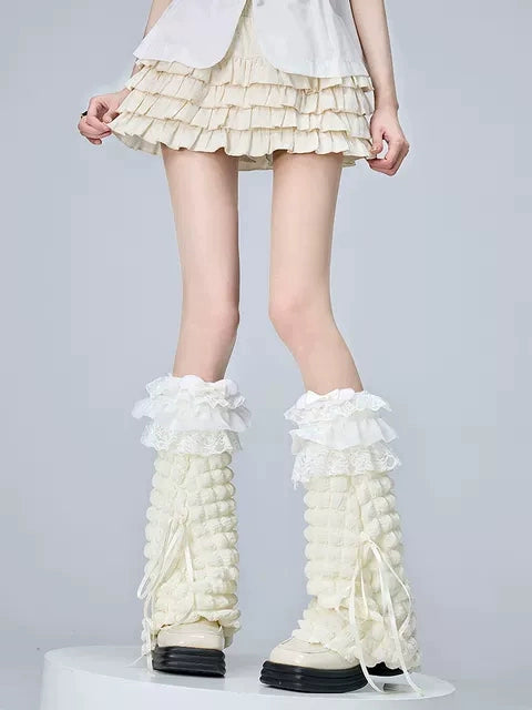 Lolita Calf Socks With Bows And Wings (F) 36532:536002