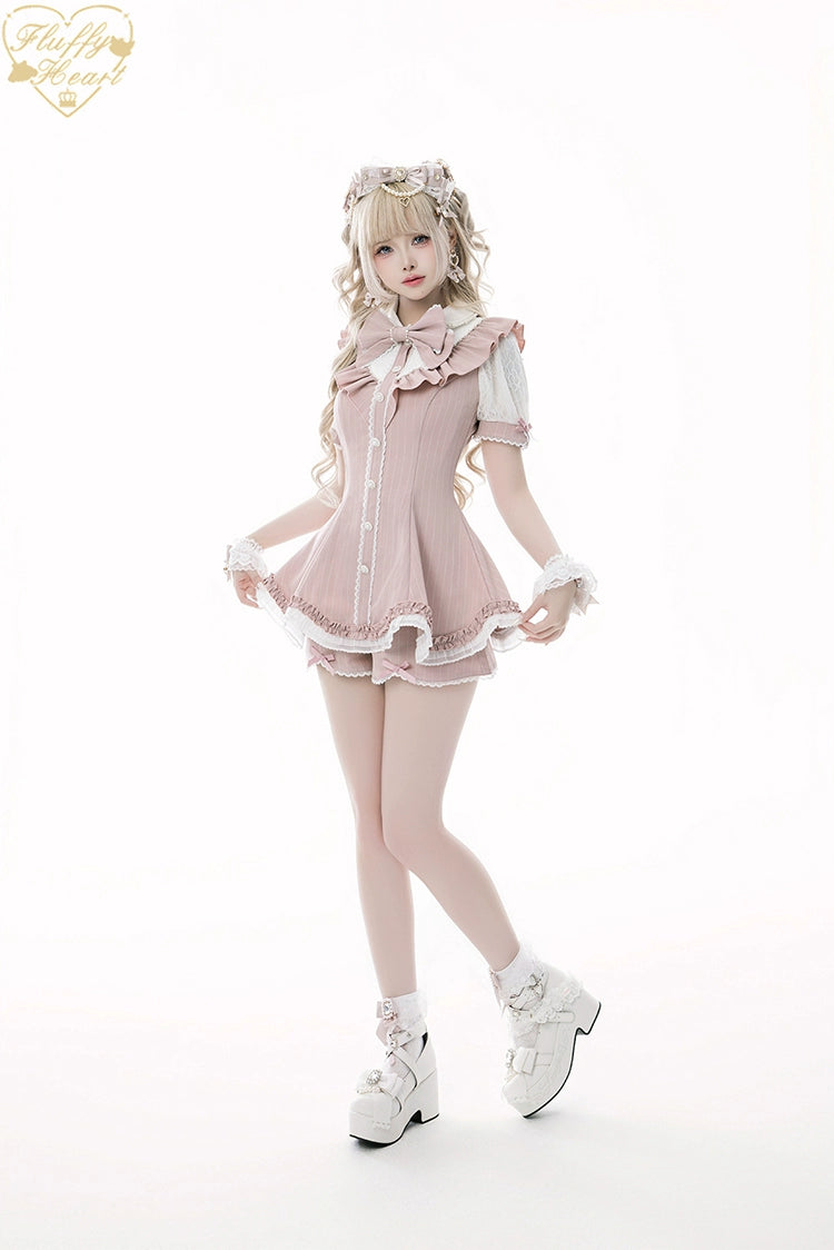Lace-Sleeved Ryousangata Set Up, Large Bow Brooch 43448:776982