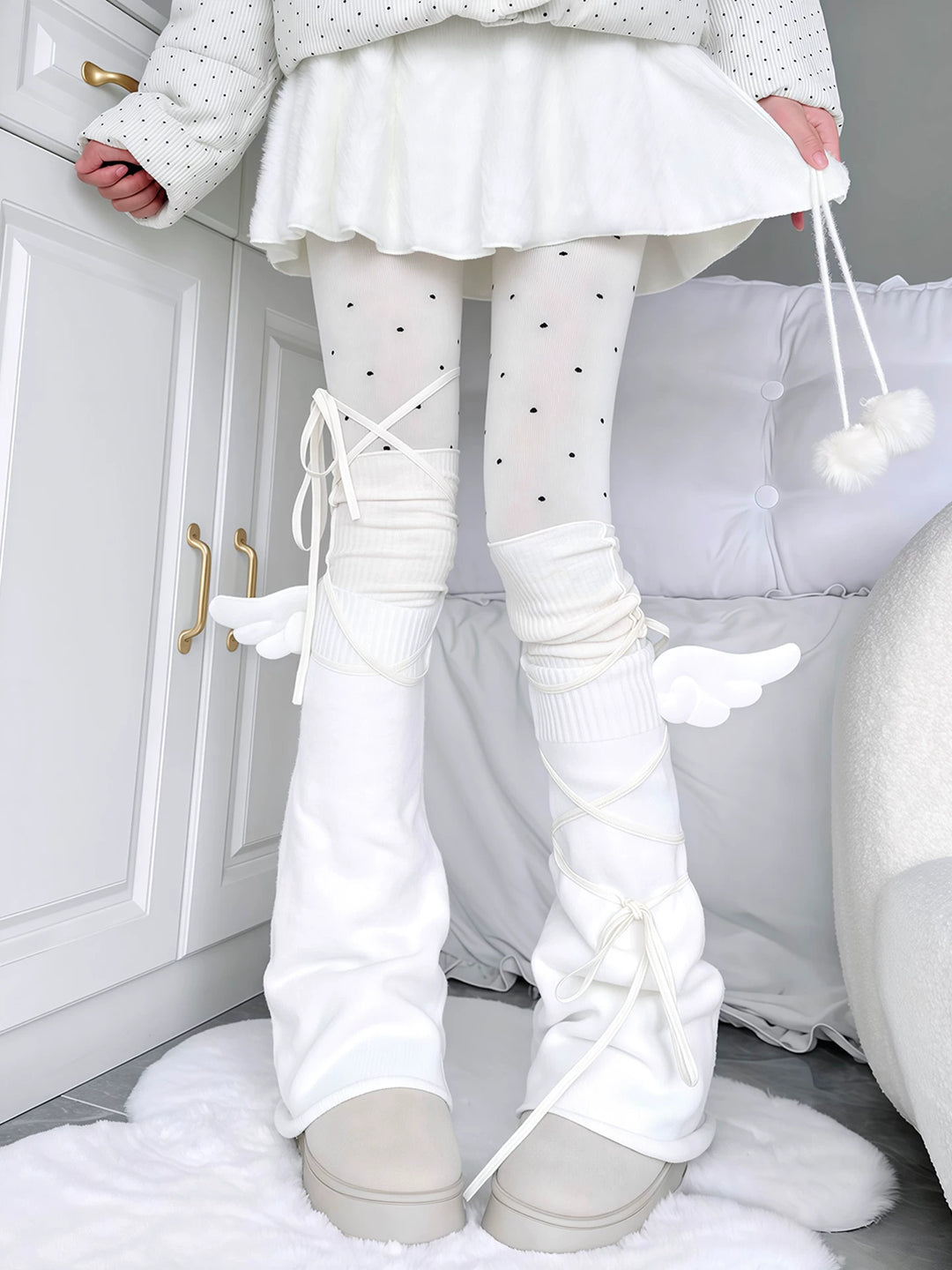 Subculture Pantyhose, Legwarmers, Wing and Bunny Ear Accents 44480:816523