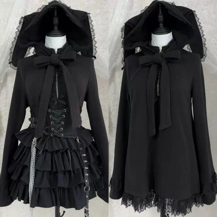 Sub Culture Loose Sweatshirt, Detachable Bunny-Ear Hood 44368:805914