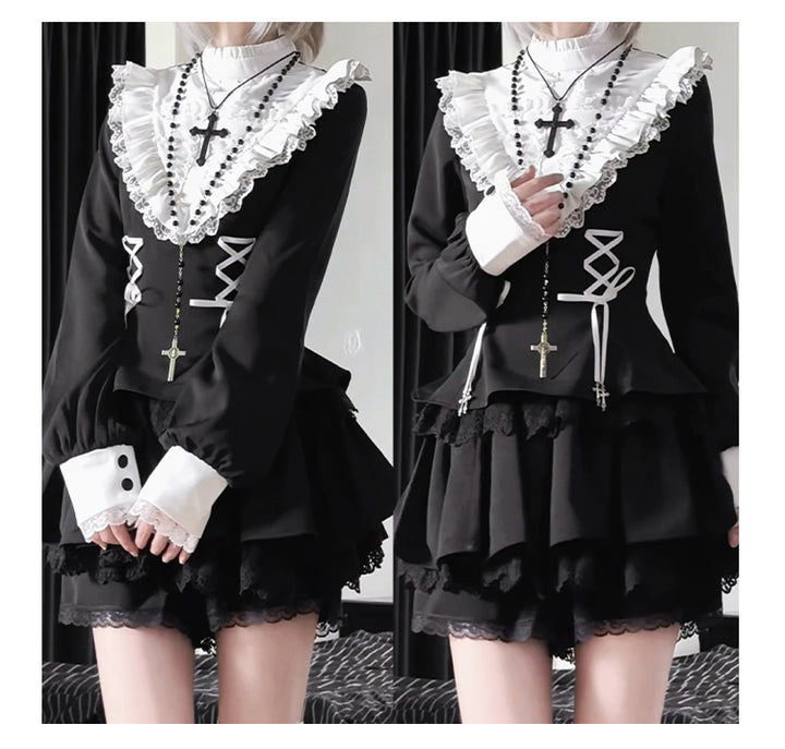 Ruffle Jirai Kei Dress | Shorts | Plush Doll Bag Each Sold Separately 42490:743488