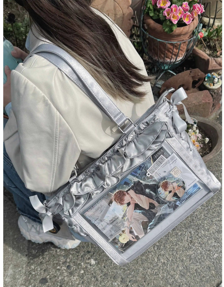 Large Capacity Satin Lolita Ita Bag Handle/Crossbody Strap 43100:766526