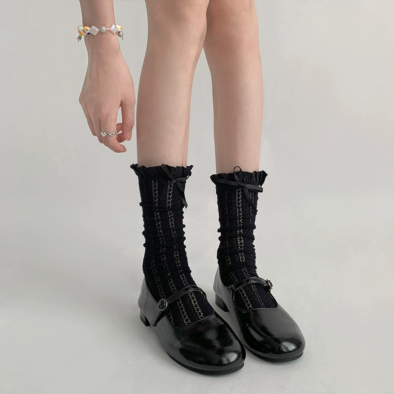 Lightweight Lolita Socks, Scrunchy Ankle/Mid-Calf 2-in-1 43226:771868