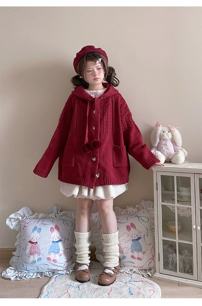 Kawaii Oversized Cardigan Sweater Coat Multicolor 22652:345642