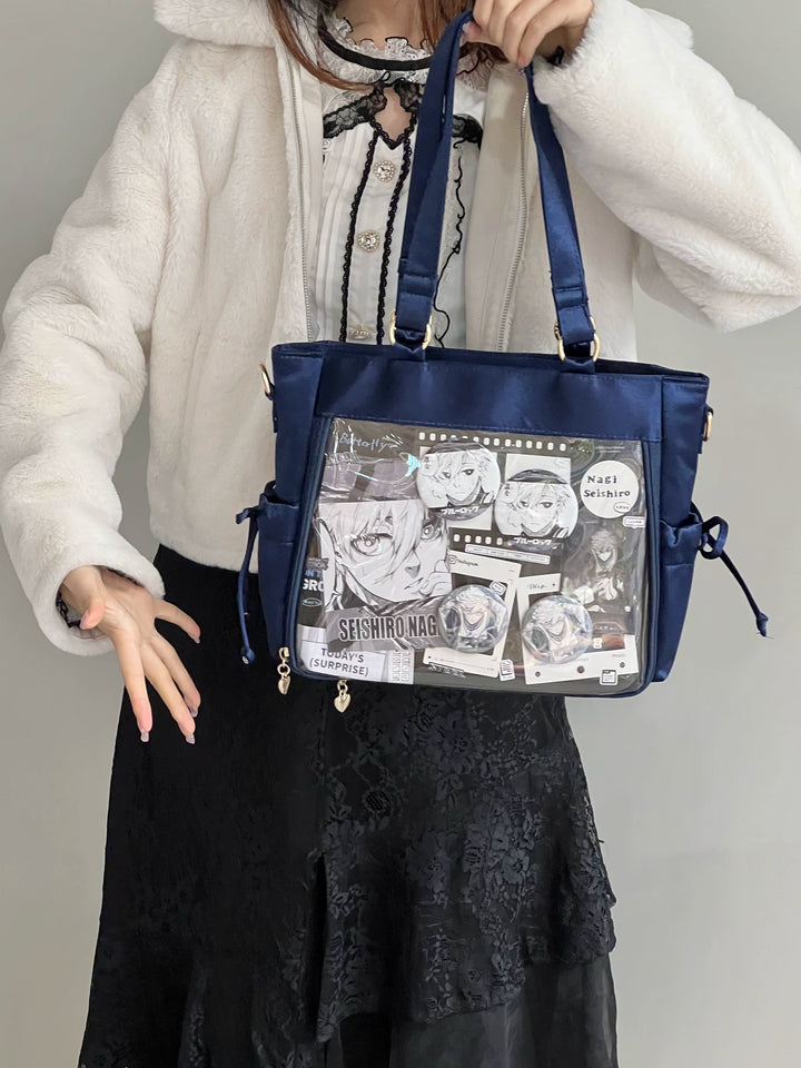 Large Capacity Ita Bag Satin Shoulder Bag Commute Tote Bag 41162:699768