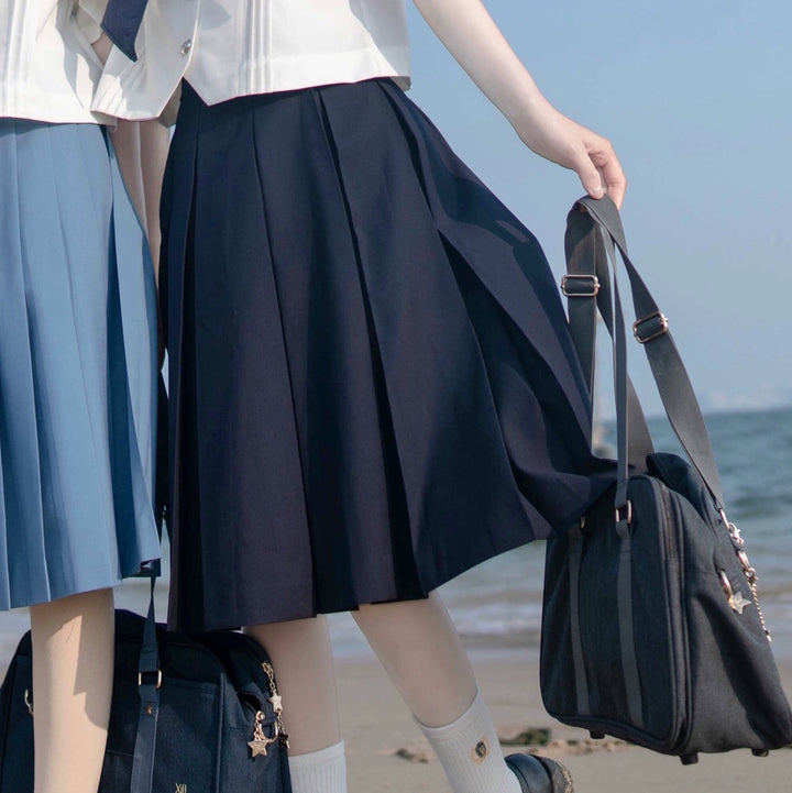 Summer JK Uniform Set, Sailor Collar Blouse, Pleated Skirt 43329:774784