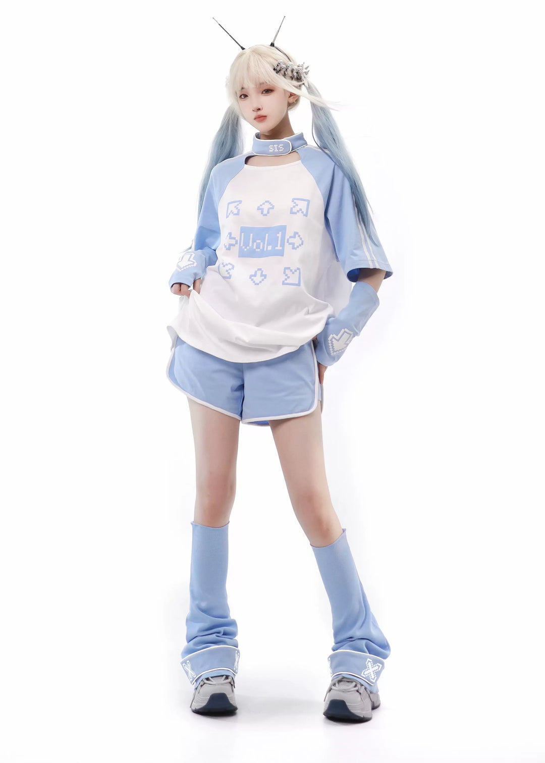 Tech Printed Tenshi Kaiwai T-Shirt & Shorts With Side Pocket 22478:530786