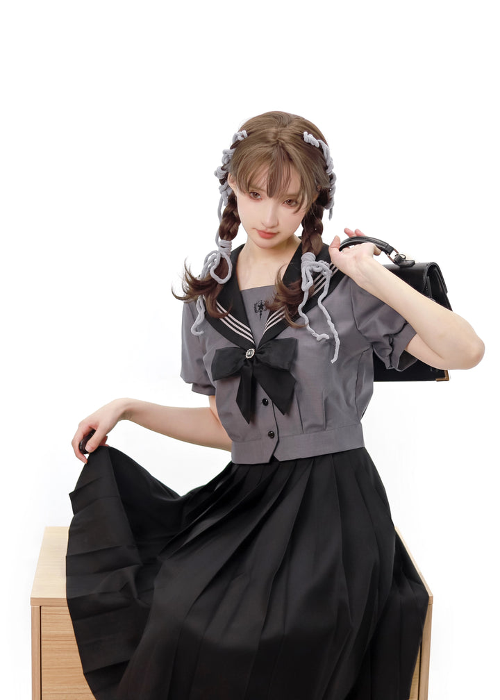 JK Uniform Sailor Collar Shirt & Skirt In Different Lengths 42564:745191