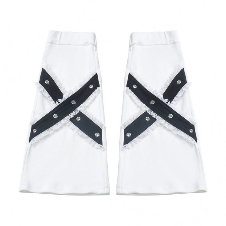Black Cotton Sport-styled Jirai Kei Hoodie Dress & Shorts Set (L M S) 42980:760056