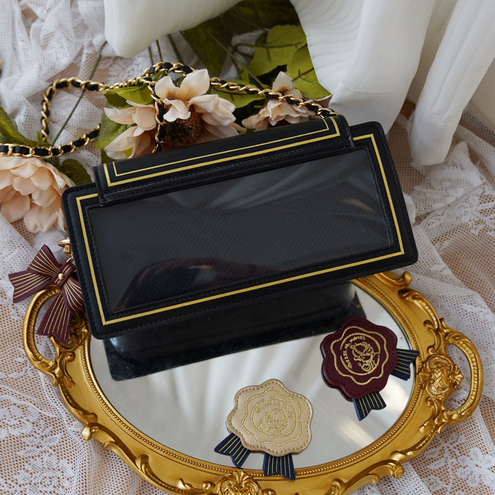Kawaii Ita Bag Rose Envelope Shaped Crossbody Chain Itabag (Black) 38030:581948