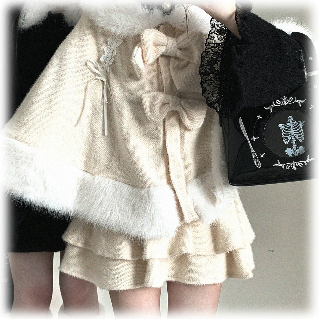 Sweet Bunny Ear Winter Cape, Polar Fleece Lining 44474:809742