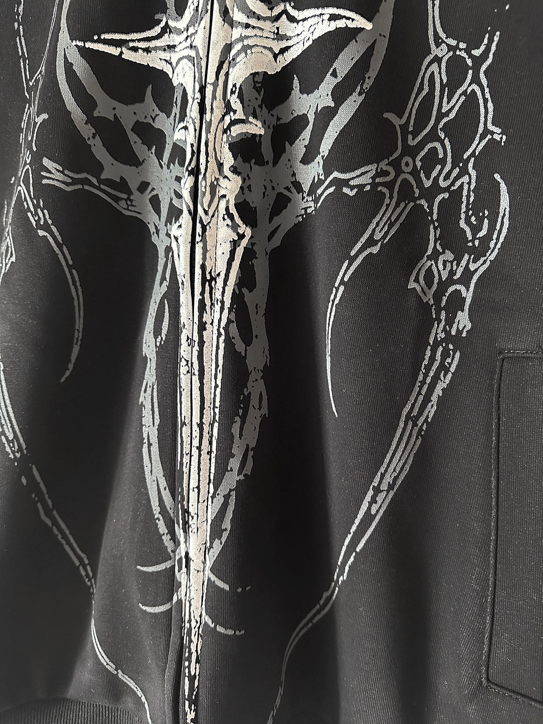 Cotton Jirai Kei Coat Gothic Punk Style with Oversized Design 42386:737946