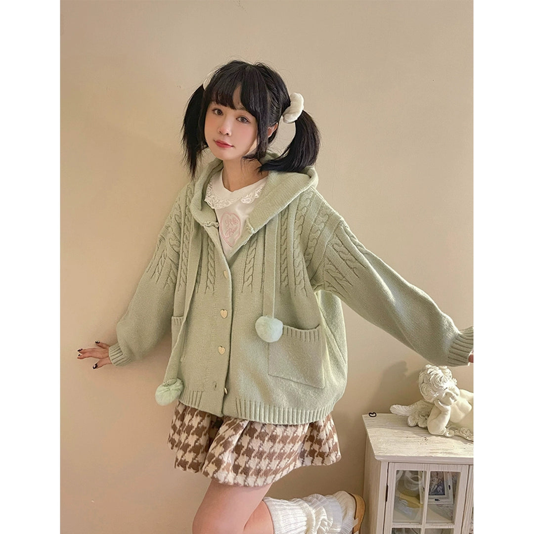 Kawaii Oversized Cardigan Sweater Coat Multicolor 22652:345776