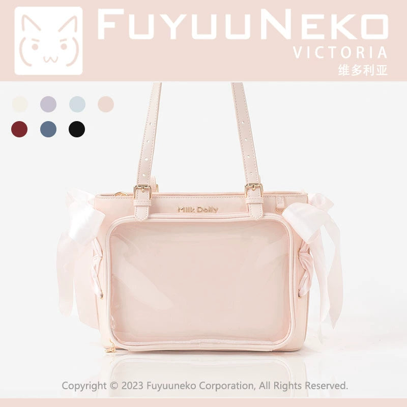 Large Capacity Ita Bag With Window Front & Detachable Ribbon Bow 43229:772410