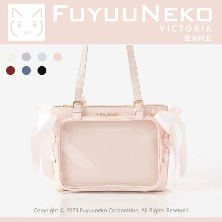 Large Capacity Ita Bag With Window Front & Detachable Ribbon Bow 43229:772410