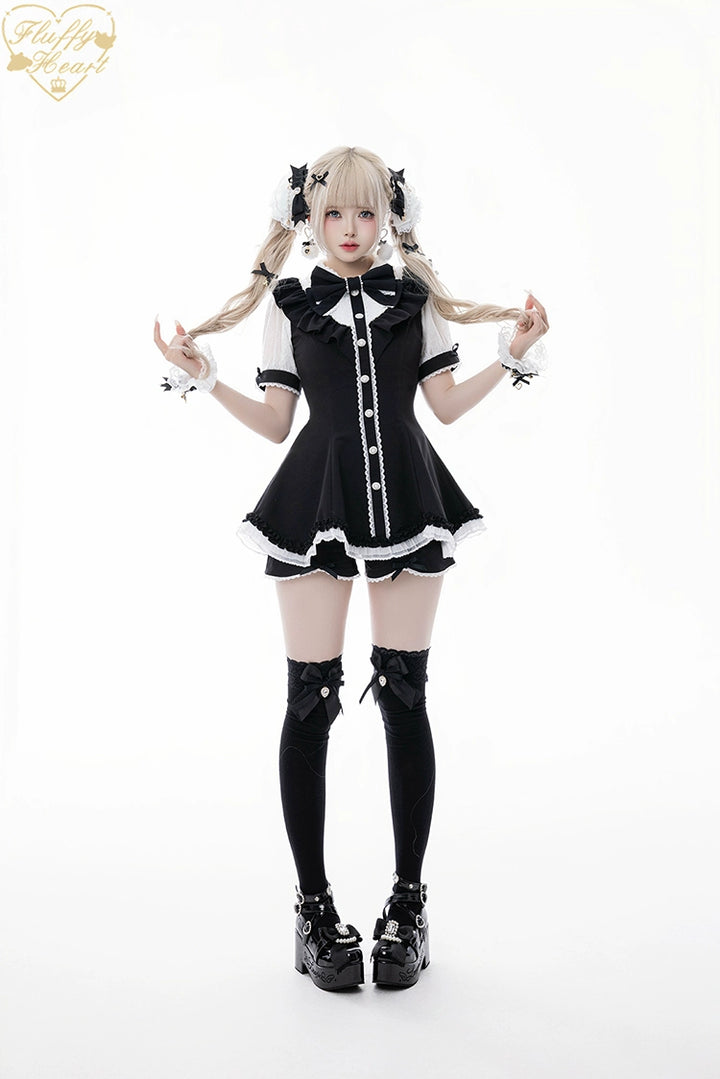Lace-Sleeved Ryousangata Set Up, Large Bow Brooch 43448:776997