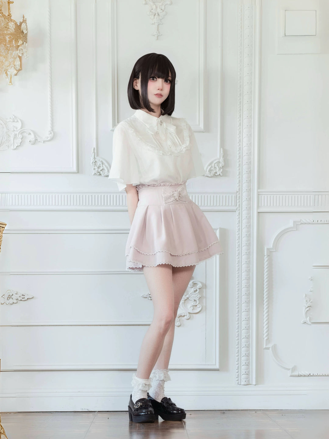 Ryousangata Skirt Outfit, Tencel Blouse 44750:821917