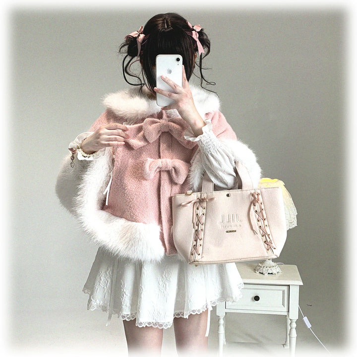 Sweet Bunny Ear Winter Cape, Polar Fleece Lining 44474:809700