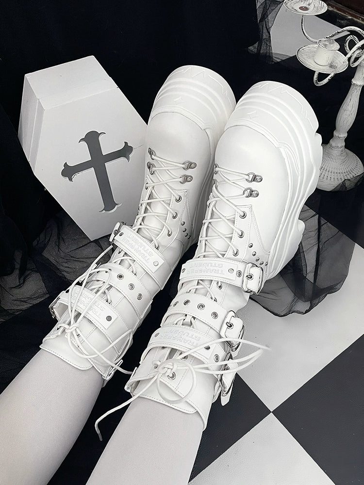 Sub-culture Mid-calf Length Boots, Platform Sole 44065:795643