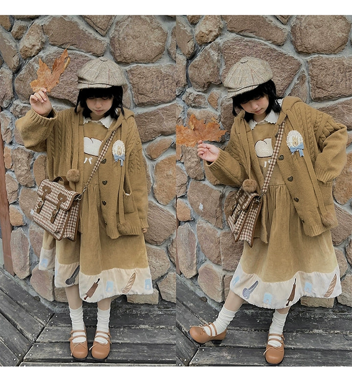 Kawaii Oversized Cardigan Sweater Coat Multicolor 22652:345804