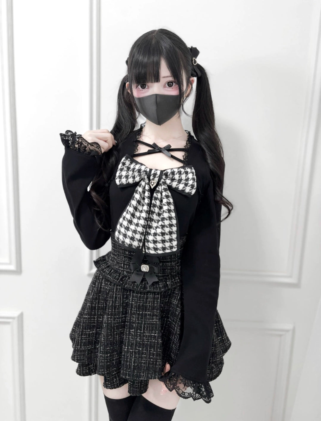 Ryousangata Knit Top, Chest Big Bow 44175:800569