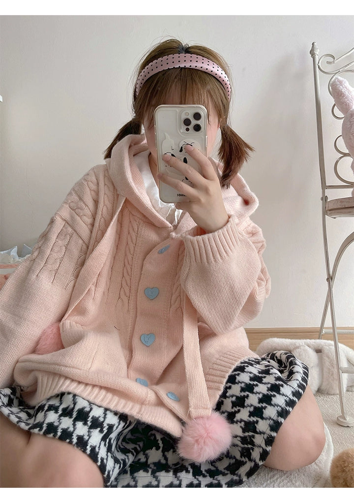 Kawaii Oversized Cardigan Sweater Coat Multicolor 22652:345626