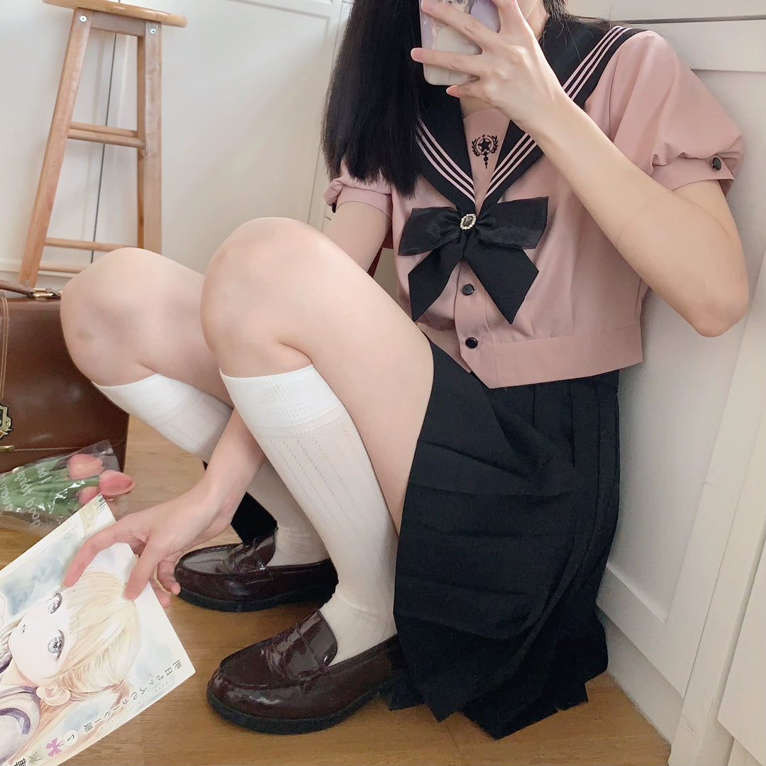 JK Uniform Sailor Collar Shirt & Skirt In Different Lengths 42564:745180