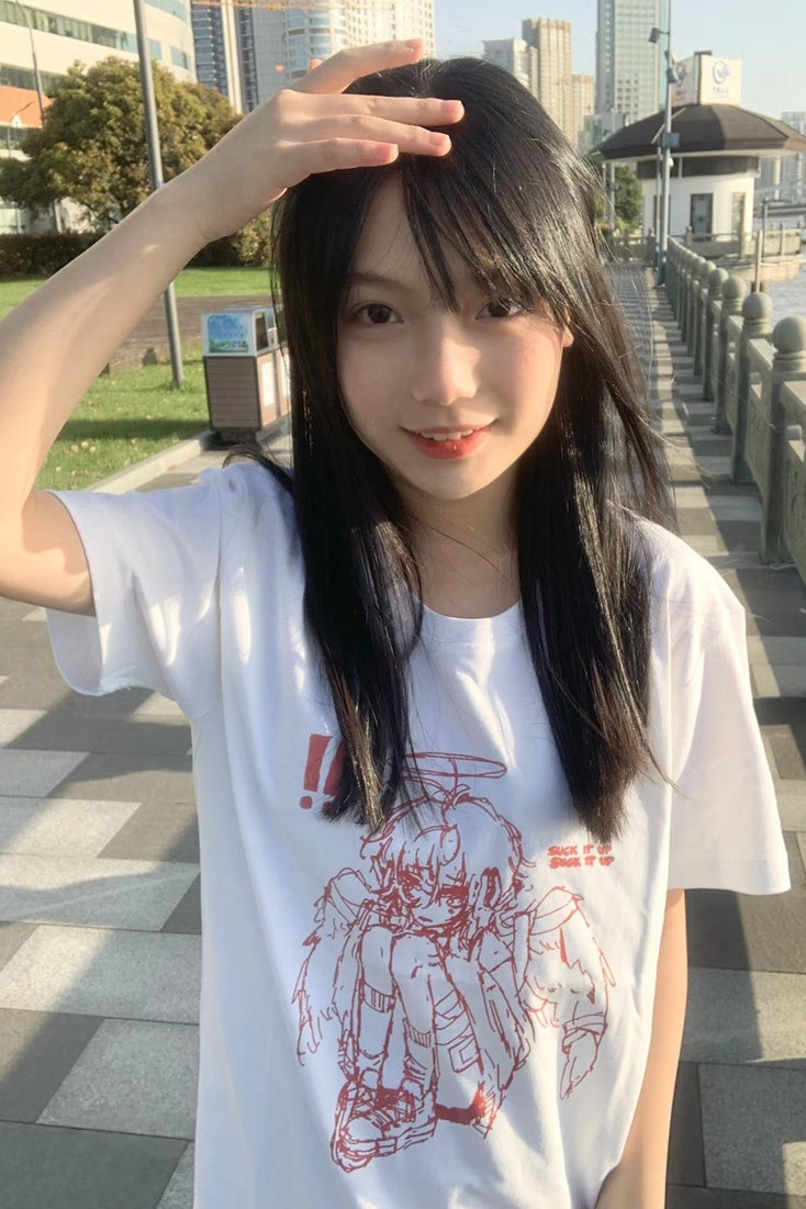 Tenshi Kaiwai T-Shirt, Crying Boy / Girl Print 29230:343184