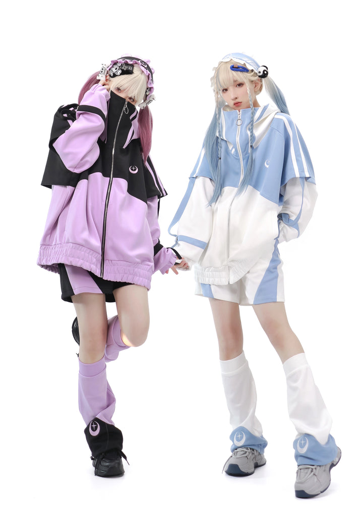 Tenshi Kaiwai Coat Loose-fitting Sports Set 29162:548154