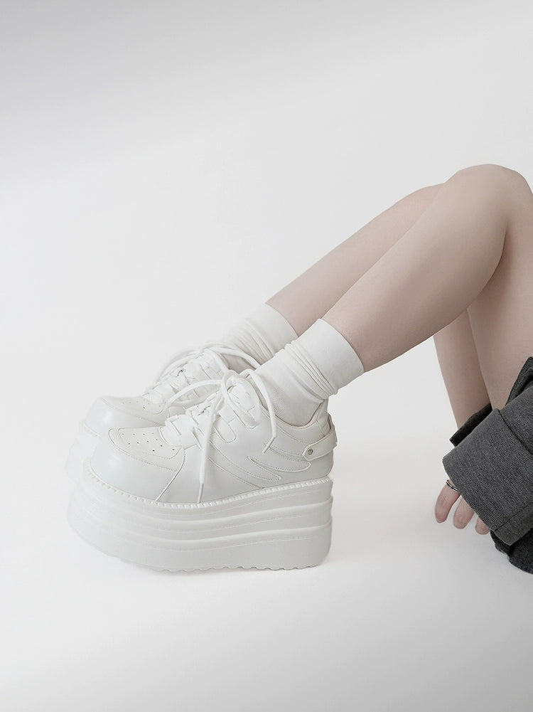 Jirai Kei Platform Shoes Round-toe Sneaker Shoes 40090:678460
