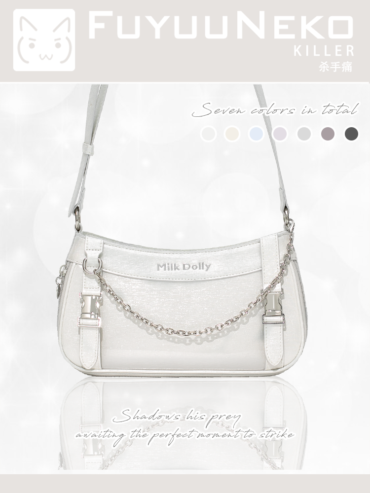 Y2K Style Ita Bag, Clear Window & Detachable Chain 43228:772317