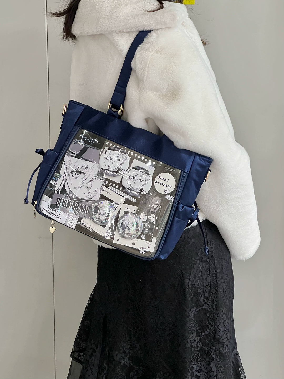 Large Capacity Ita Bag Satin Shoulder Bag Commute Tote Bag 41162:699724
