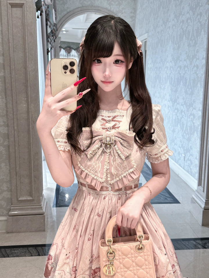 Ryousangata Dress Set, Bunny and Strawberry Dessert Prints 44783:836675