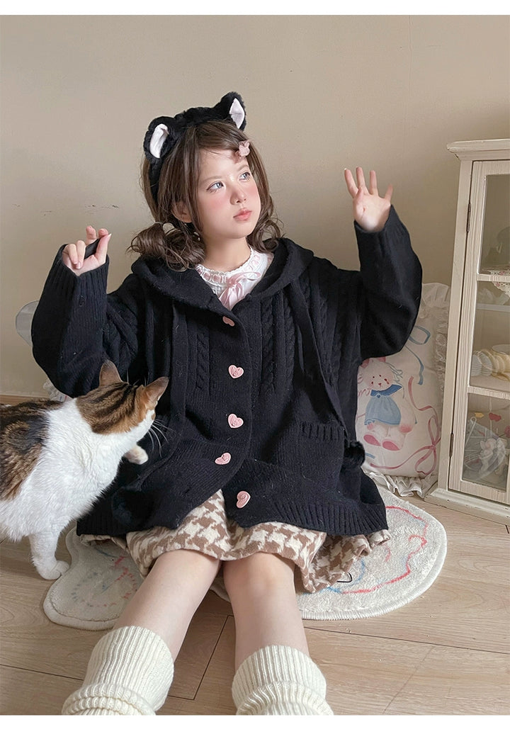 Kawaii Oversized Cardigan Sweater Coat Multicolor 22652:345576