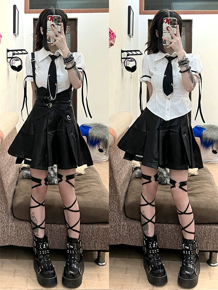 Punk Platform Shoes Gyaru Fashion Combat Boots 29704:368248