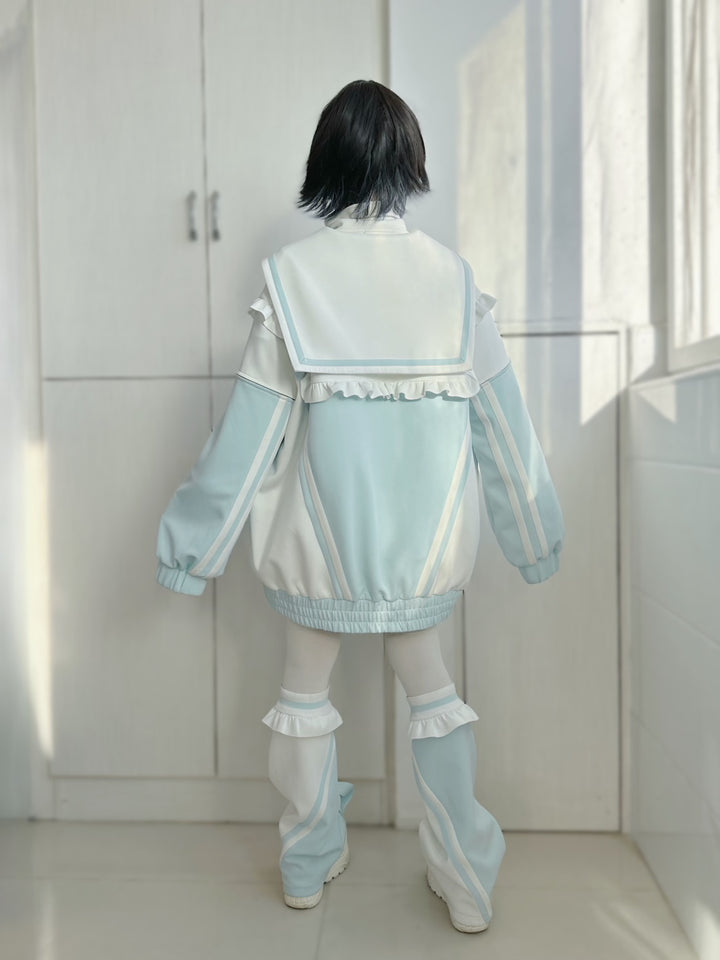 Tenshi Kaiwai Set Sailor Collar Jacket With Ruffle And Heart Buckle 34896:749710
