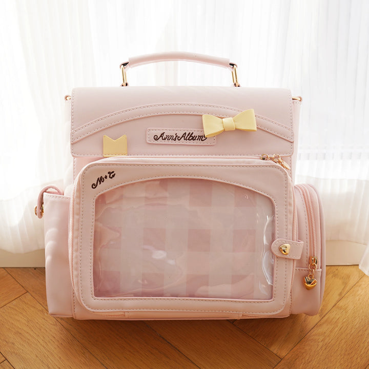 Kawaii Ita Bag with Crossbody Strap, Clear Window (Pink) 45414:846796