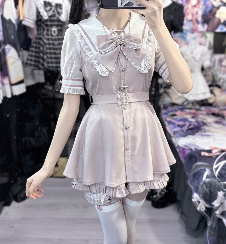 Jirai Kei Dress And Shorts Waist-cinching Set Up 37548:563464