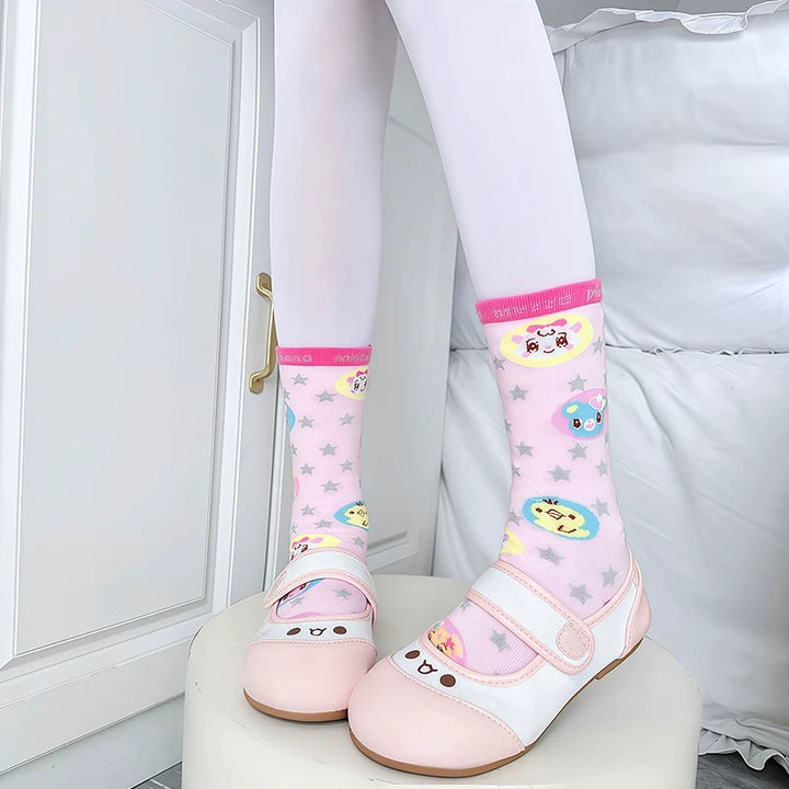Sweet Lolita Short Cotton Socks, Bunny and Chick Prints 44478:816706
